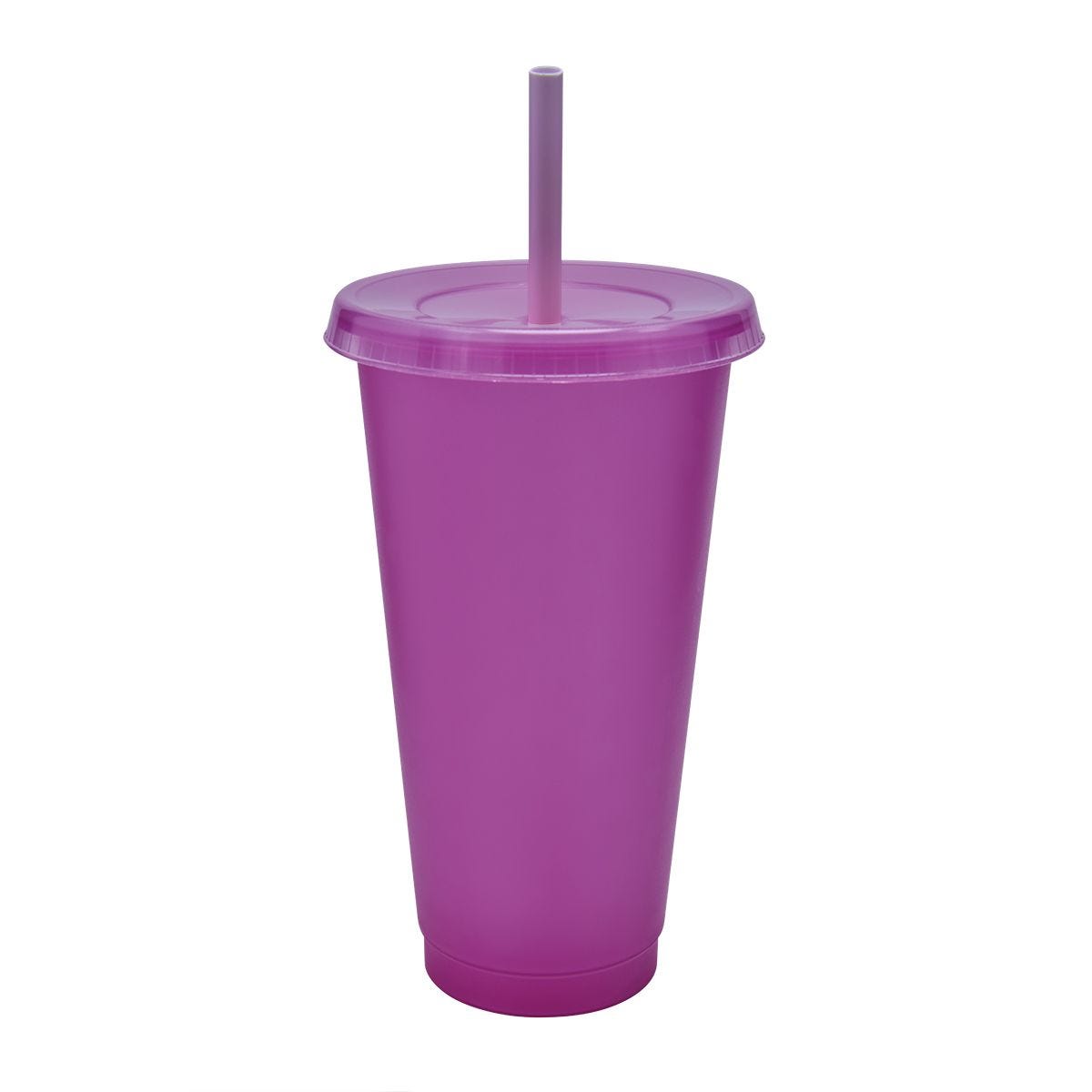 Vaso de plástico con popote